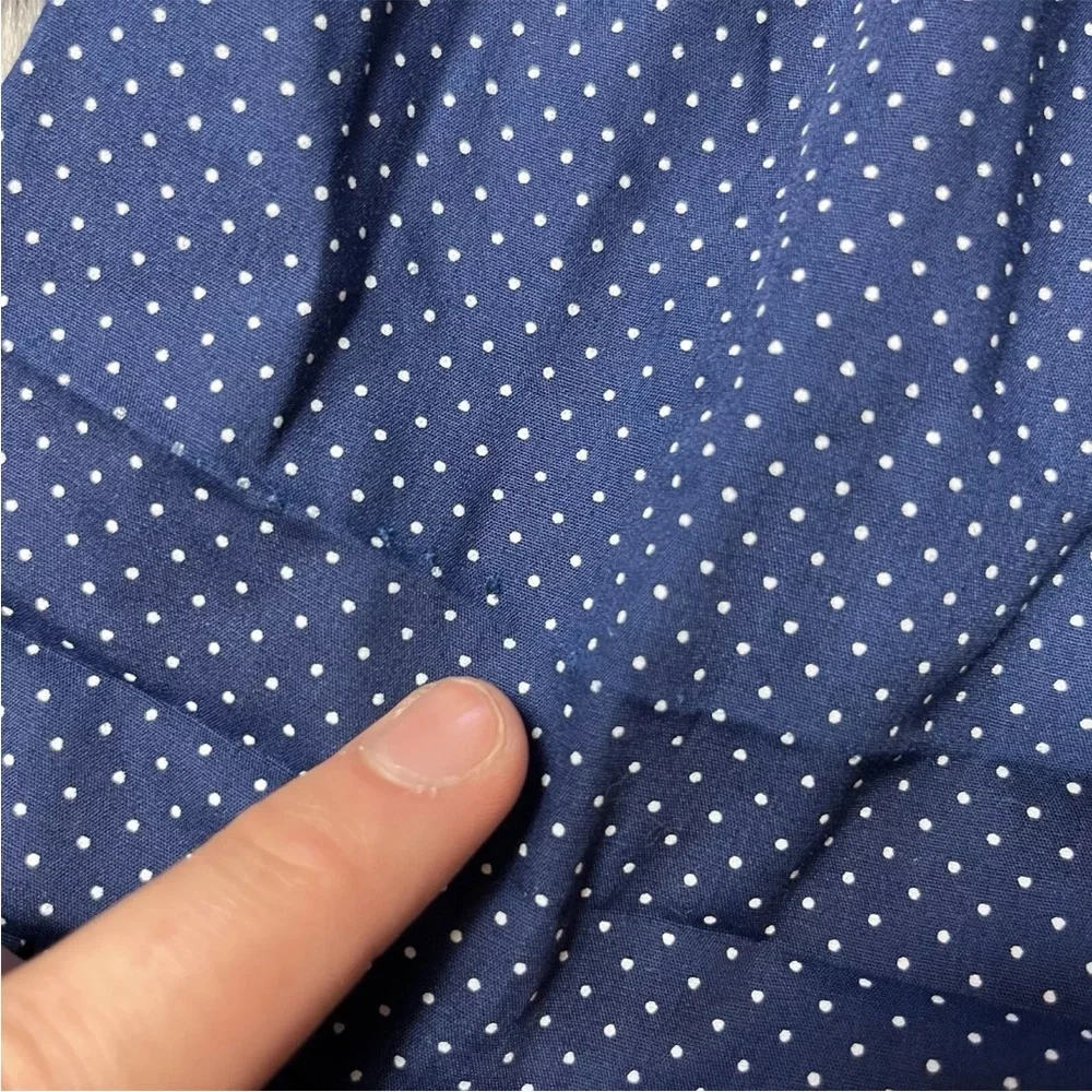 Vintage Polly Flinders Toddler Girls Dress Navy Red White Dot Smocked